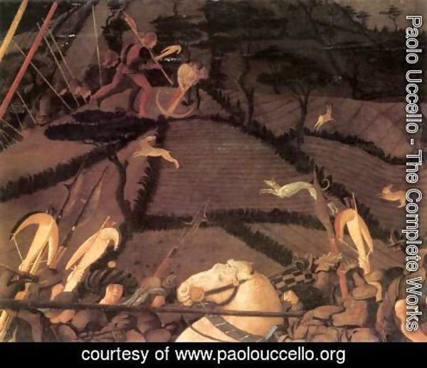 Paolo Uccello - Bernardino della Ciarda Thrown Off His Horse (detail-3) 1450s