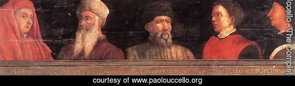 Portraits of Giotto, Uccello, Donatello, Manetti and Bruno