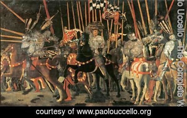 Paolo Uccello - Micheletto da Cotignola Engages in Battle 1450s
