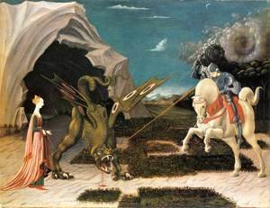 Paolo Uccello - St. George and the Dragon c. 1456