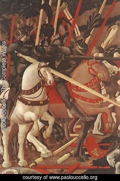 Paolo Uccello - Bernardino della Ciarda Thrown Off His Horse (detail-1) 1450s