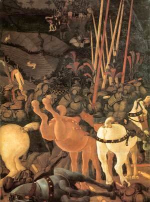 Paolo Uccello - Bernardino della Ciarda Thrown Off His Horse (detail-2) 1450s