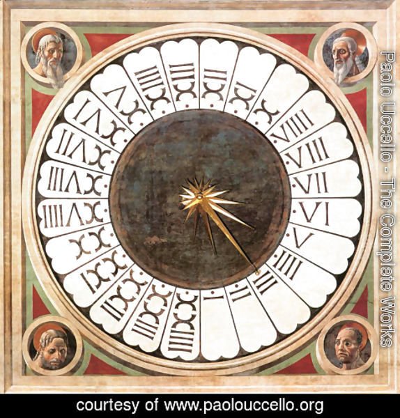 Paolo Uccello - Clock With Heads Of Prophets
