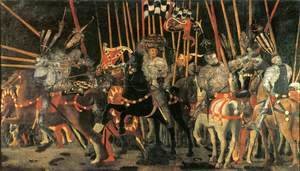Paolo Uccello - Micheletto da Cotignola Engages in Battle 1450s